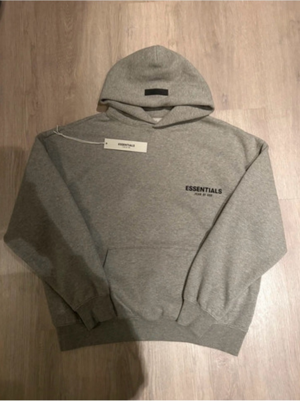 ESSENTIALS Men’s Gray Crewneck Hoodie
